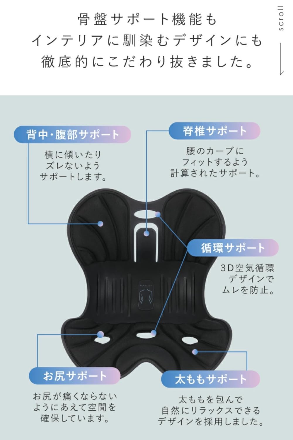 Amazon.co.jp: 【BEMOVITA】SENASAPO サポートチェア 椅子 骨盤